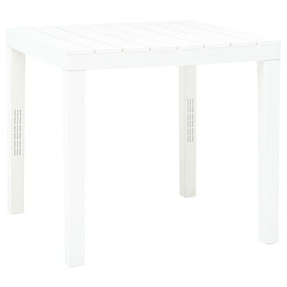 Garden Table White 78x78x72 cm Plastic