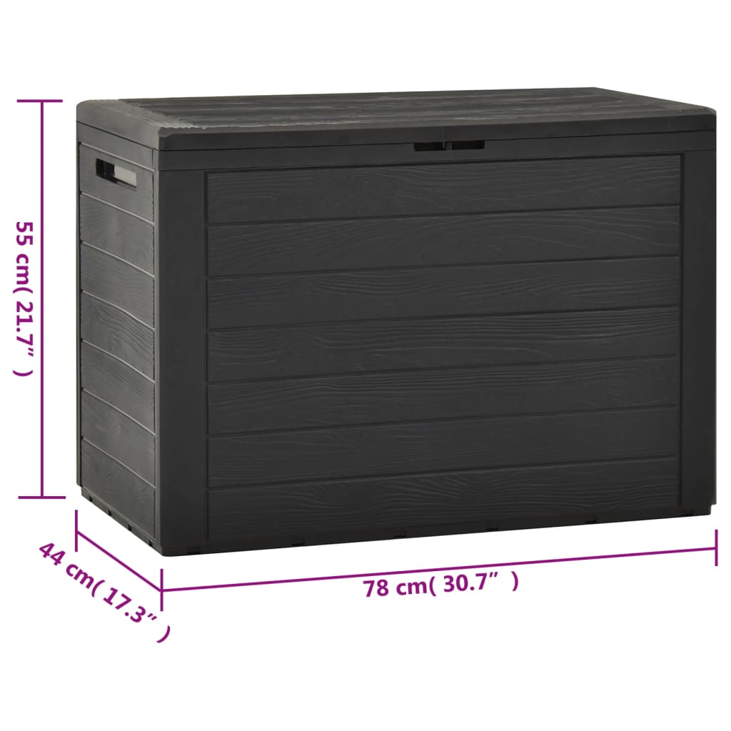 Garden Storage Box Anthracite 78x44x55 cm