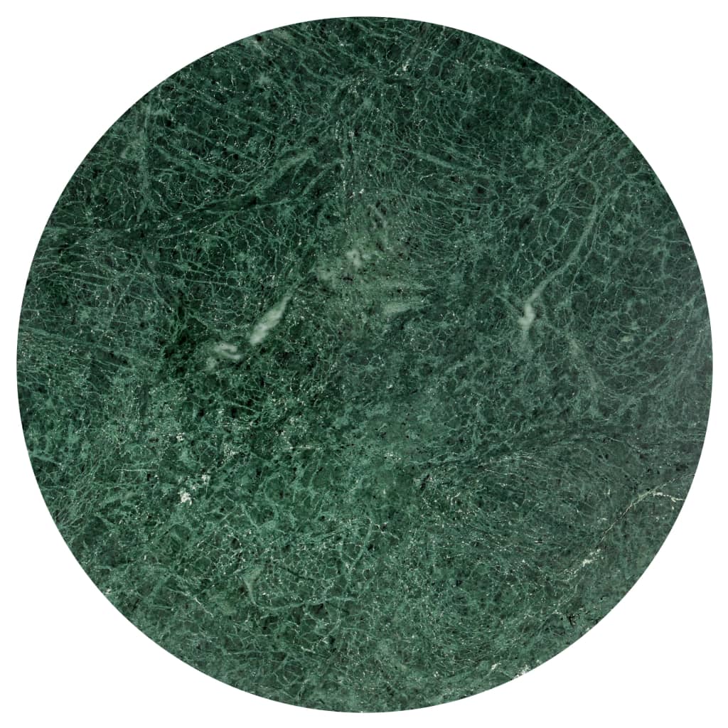 Coffee Table Green 60x60x35 cm Real Stone with Marble Texture