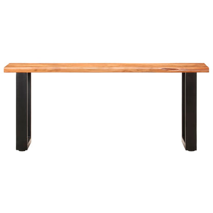 Live Edge Bench 110 cm Solid Acacia Wood and Steel