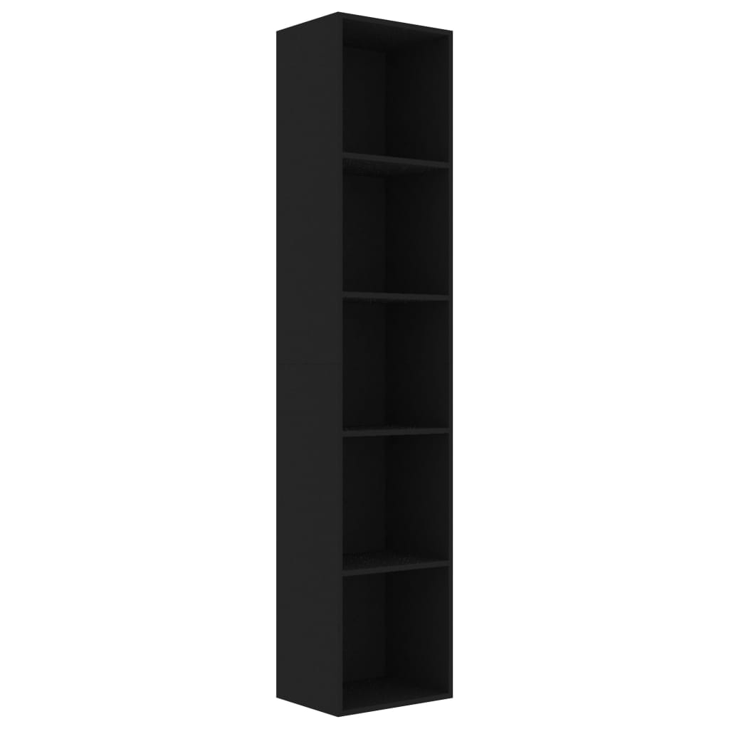 Book Cabinet Black 40x30x189 cm Engineered Wood