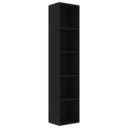 Book Cabinet Black 40x30x189 cm Engineered Wood