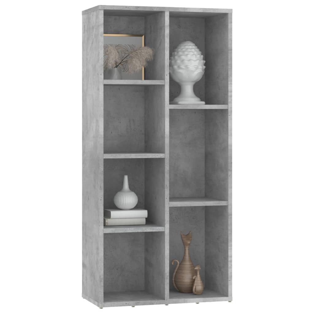 Book Cabinet Concrete Grey 50x25x106 cm Engineered Wood