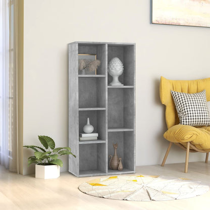 Book Cabinet Concrete Grey 50x25x106 cm Engineered Wood