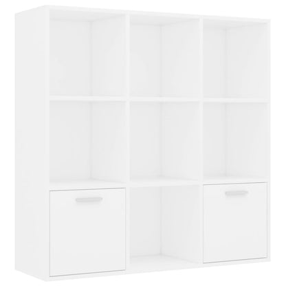 Book Cabinet White 98x30x98 cm Engineered Wood