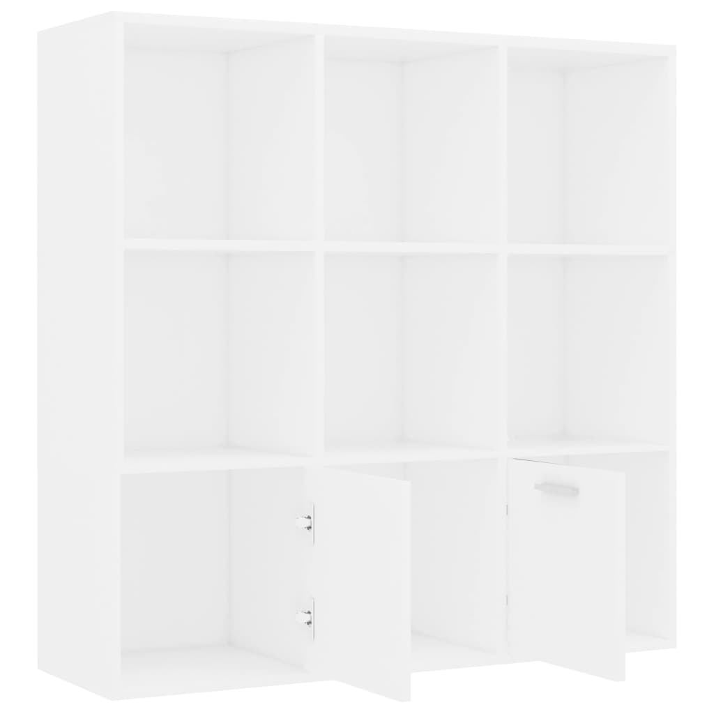 Book Cabinet White 98x30x98 cm Engineered Wood