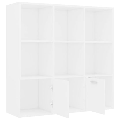 Book Cabinet White 98x30x98 cm Engineered Wood