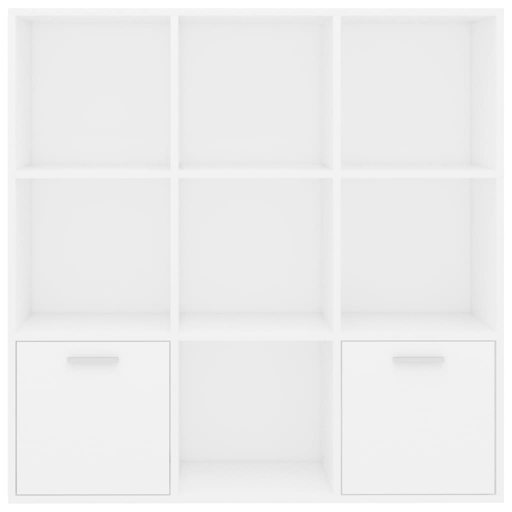 Book Cabinet White 98x30x98 cm Engineered Wood