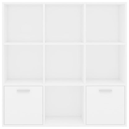 Book Cabinet White 98x30x98 cm Engineered Wood