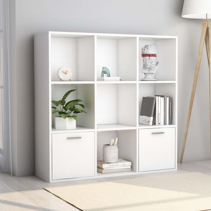 Book Cabinet White 98x30x98 cm Engineered Wood