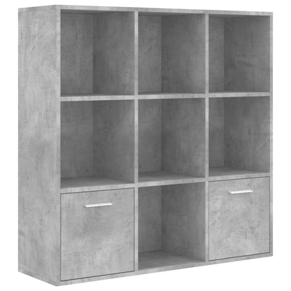 Book Cabinet Concrete Grey 98x30x98 cm Engineered Wood