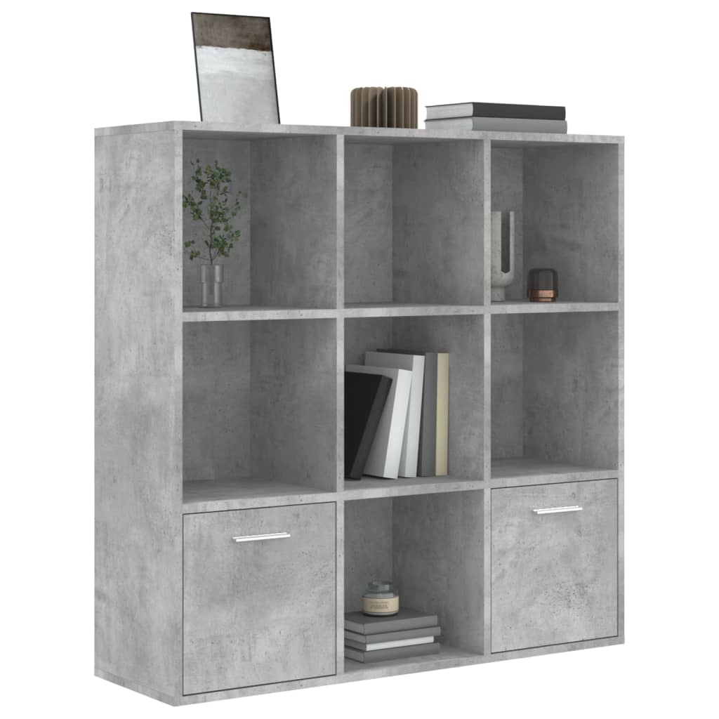 Book Cabinet Concrete Grey 98x30x98 cm Engineered Wood