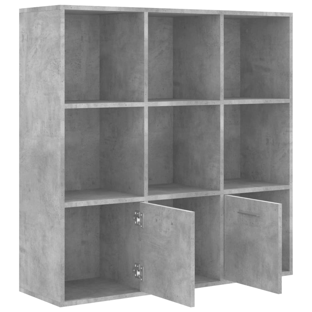 Book Cabinet Concrete Grey 98x30x98 cm Engineered Wood