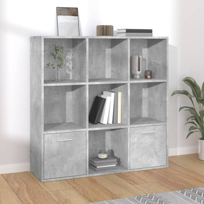 Book Cabinet Concrete Grey 98x30x98 cm Engineered Wood