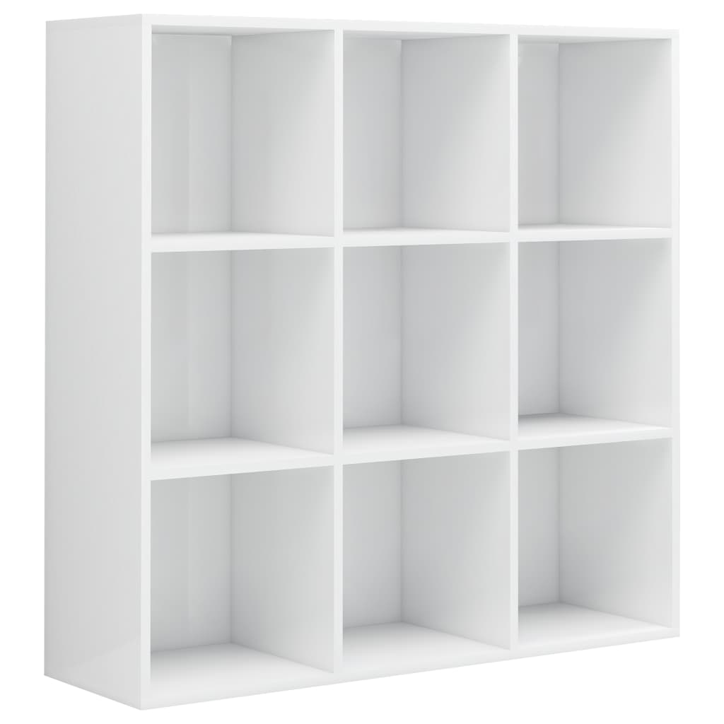 Book Cabinet High Gloss White 98x29x97.5 cm Engineered Wood