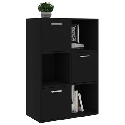 Storage Cabinet Black 60x29.5x90 cm Engineered Wood