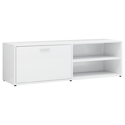 TV Cabinet High Gloss White 120x34x37 cm Engineered Wood