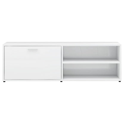 TV Cabinet High Gloss White 120x34x37 cm Engineered Wood