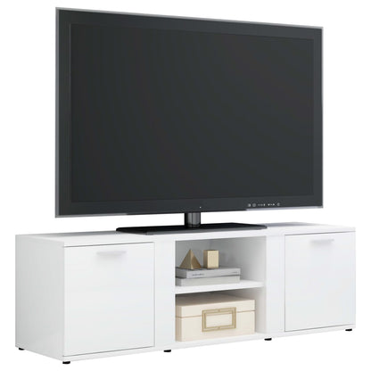 TV Cabinet High Gloss White 120x34x37 cm Engineered Wood