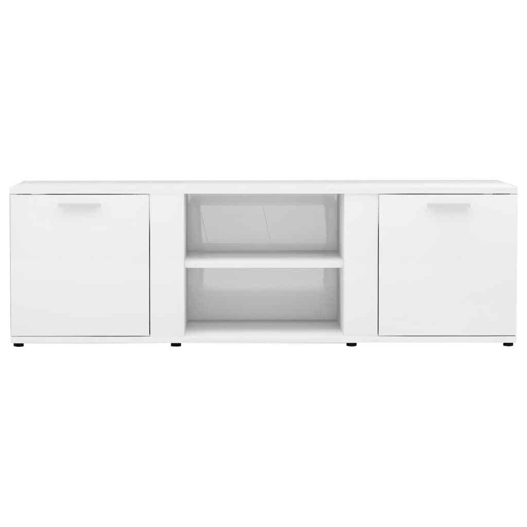 TV Cabinet High Gloss White 120x34x37 cm Engineered Wood