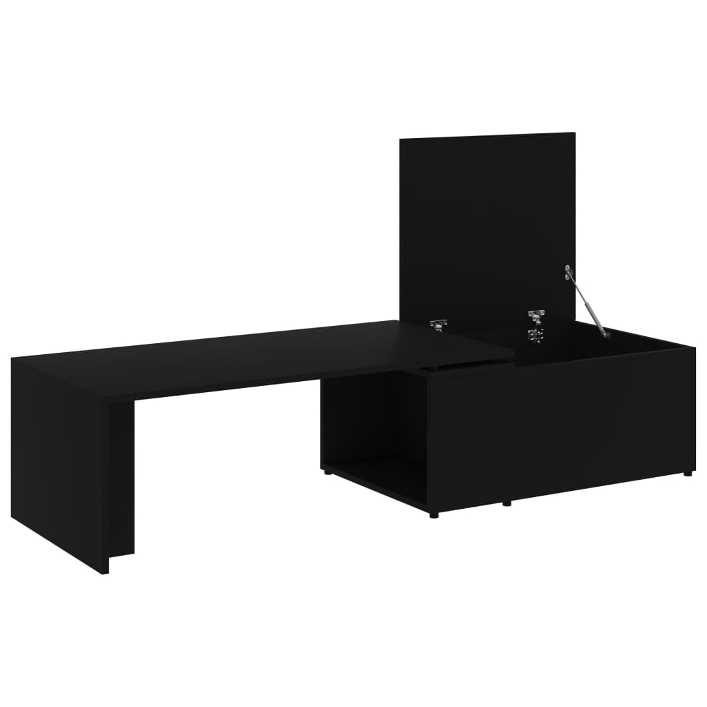 Coffee Table Black 150x50x35 cm Engineered Wood