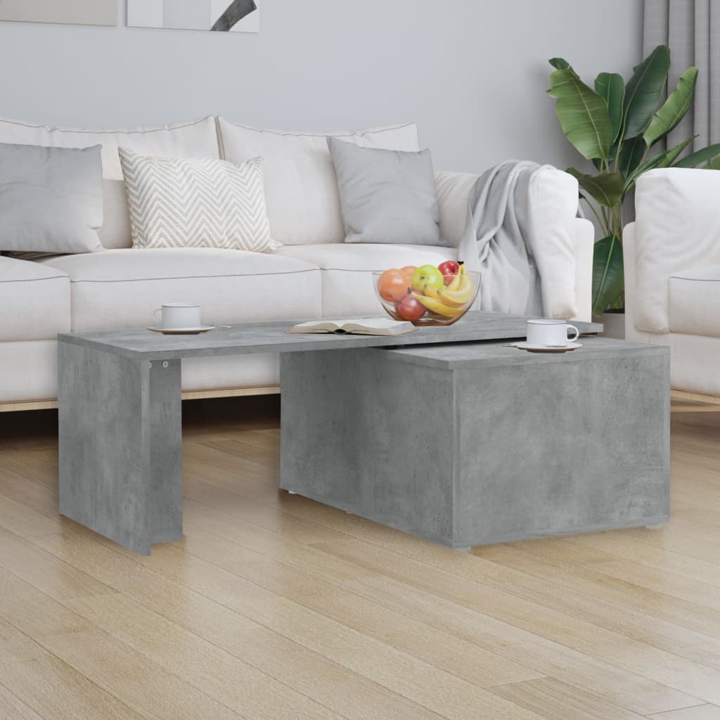 Coffee Table Concrete Grey 150x50x35 cm Engineered Wood
