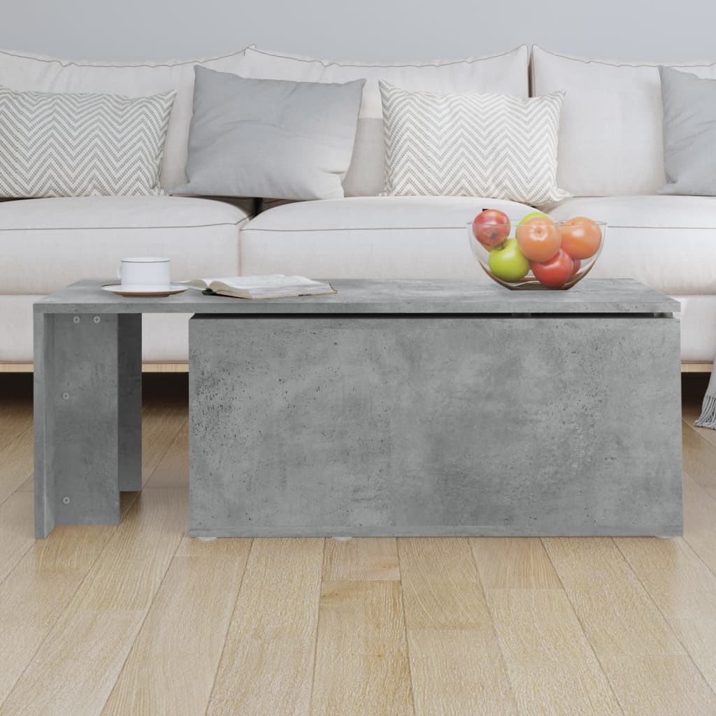 Coffee Table Concrete Grey 150x50x35 cm Engineered Wood
