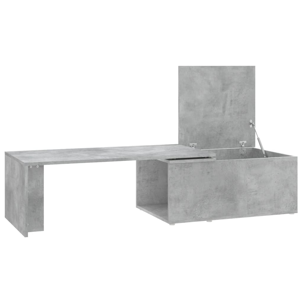 Coffee Table Concrete Grey 150x50x35 cm Engineered Wood