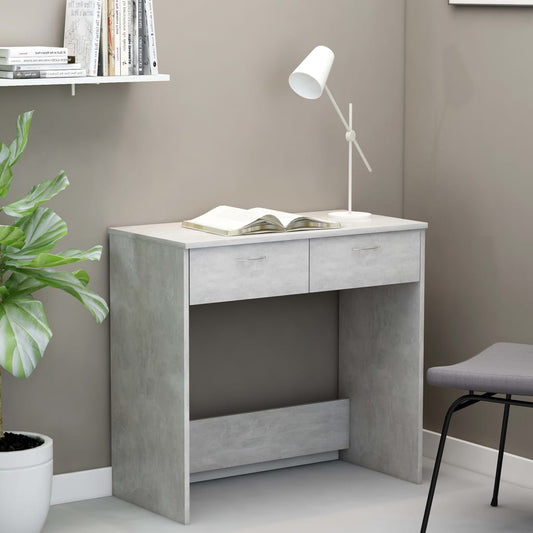 Desk Concrete Grey 80x40x75 cm Engineered Wood