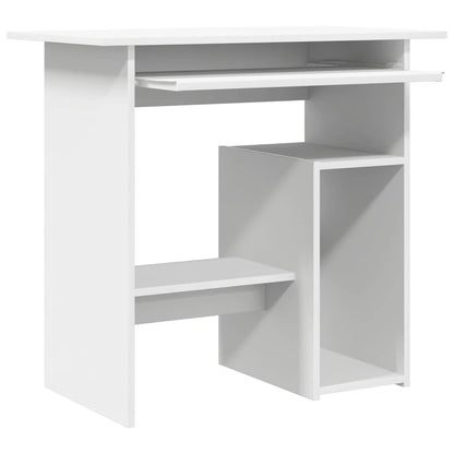 Desk White 80x45x74 cm Engineered Wood