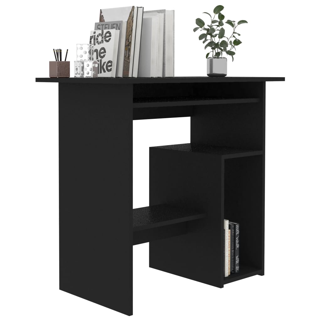 Desk Black 80x45x74 cm Engineered Wood