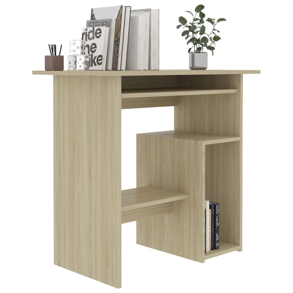 Desk Sonoma Oak 80x45x74 cm Engineered Wood