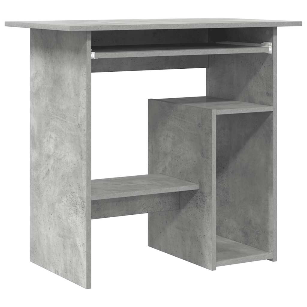 Desk Concrete Grey 80x45x74 cm Engineered Wood