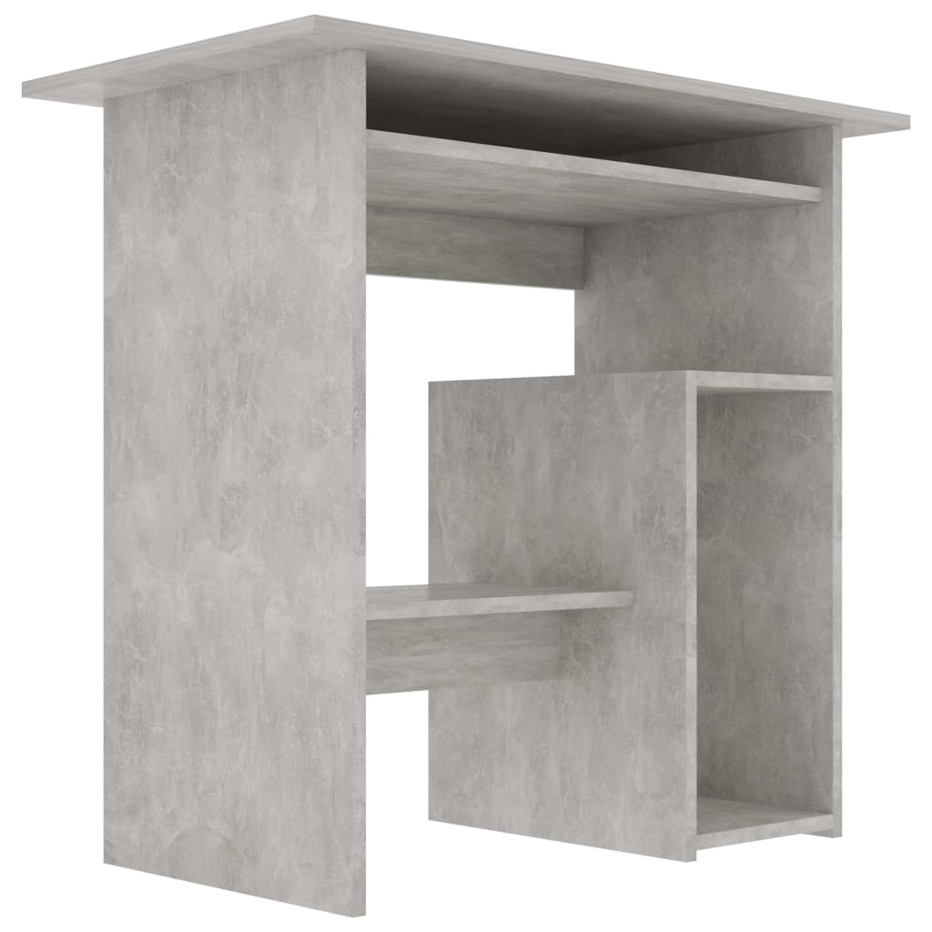 Desk Concrete Grey 80x45x74 cm Engineered Wood