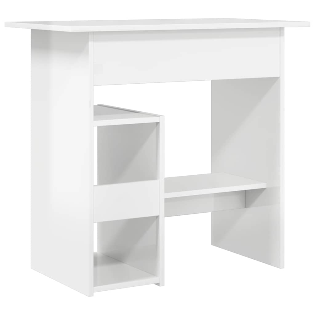 Desk High Gloss White 80x45x74 cm Engineered Wood