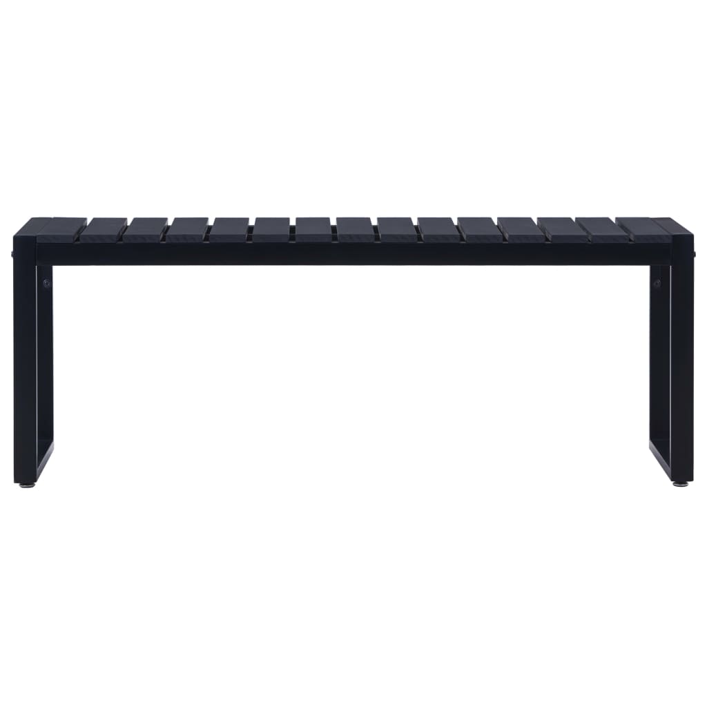 Garden Bench 120.5 cm PS Board Black