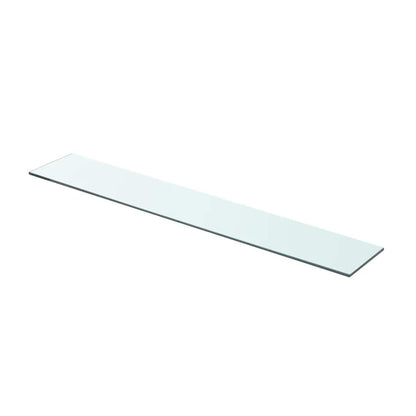 Shelves 2 pcs Panel Glass Clear 80x12 cm