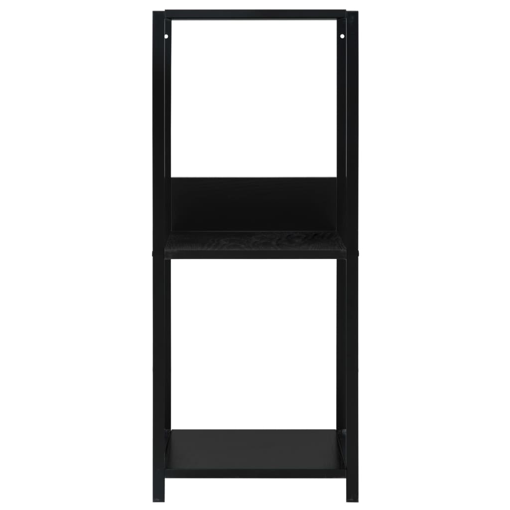 Small Straight Book Shelf Black 33.5x39.6x79.7 cm Engineered Wood