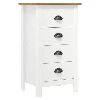 Sideboard Hill White 46x35x80 cm Solid Pine Wood