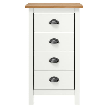 Sideboard Hill White 46x35x80 cm Solid Pine Wood