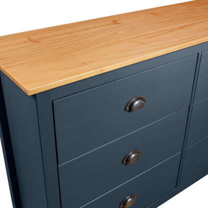 Sideboard Hill Grey 125x40x80 cm Solid Pine Wood