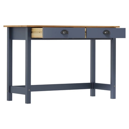 Console Table Hill with 2 Drawers Grey 110x45x74 cm Solid Pine Wood