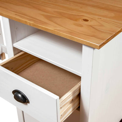 Desk Hill with 3 Drawers 120x50x74 cm Solid Pine Wood