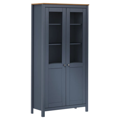 Highboard Hill Grey 85x37x170.5 cm Solid Pine Wood