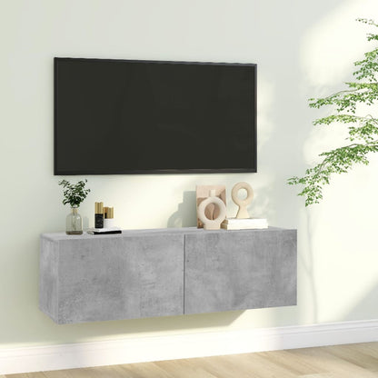 TV Cabinet Concrete Grey 100x30x30 cm Engineered Wood