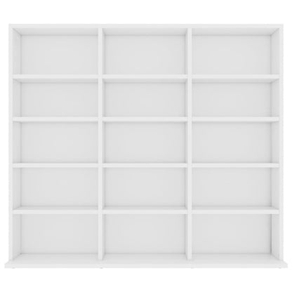 CD Cabinet White 100x23x89.5 cm Engineered Wood