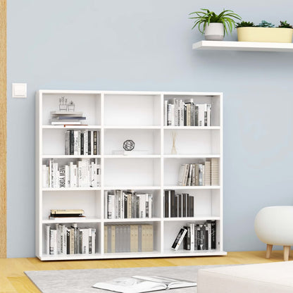 CD Cabinet White 100x23x89.5 cm Engineered Wood