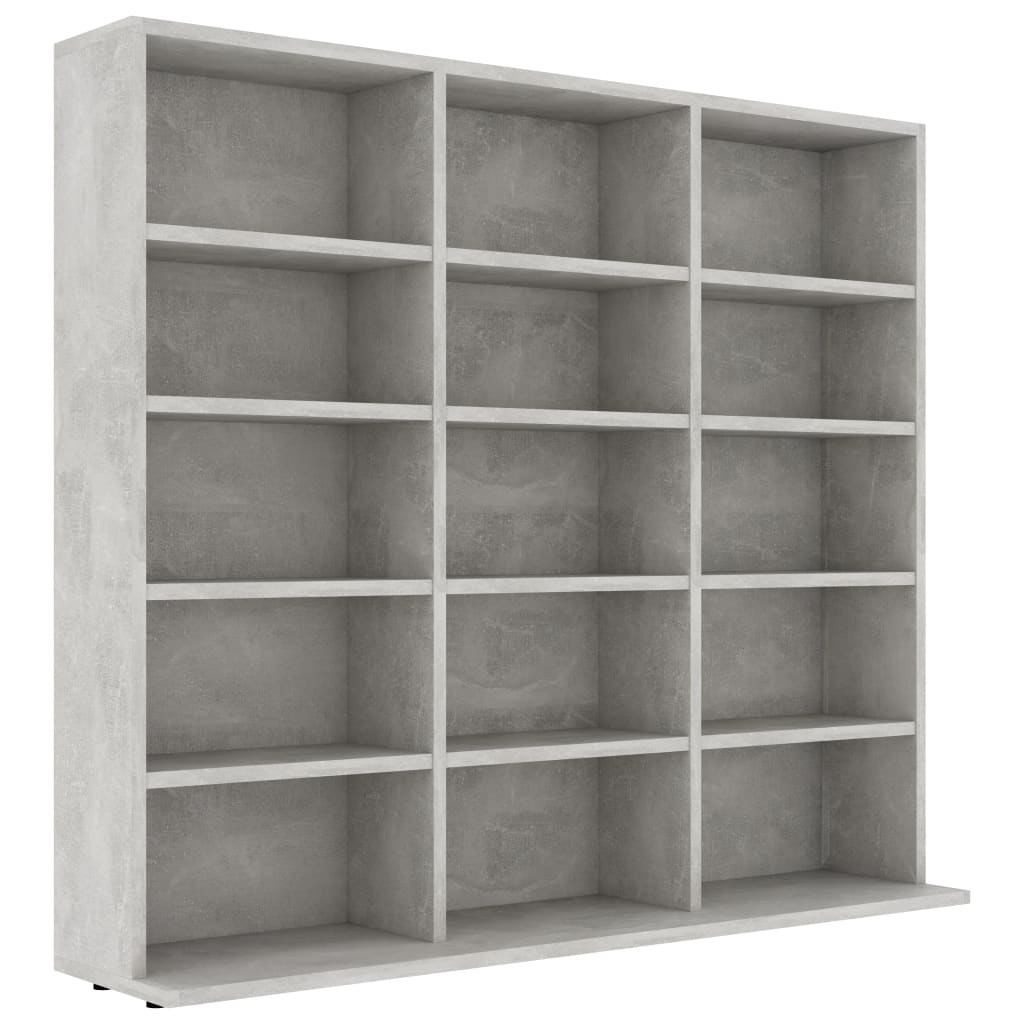 CD Cabinet Concrete Grey 100x23x89.5 cm Engineered Wood