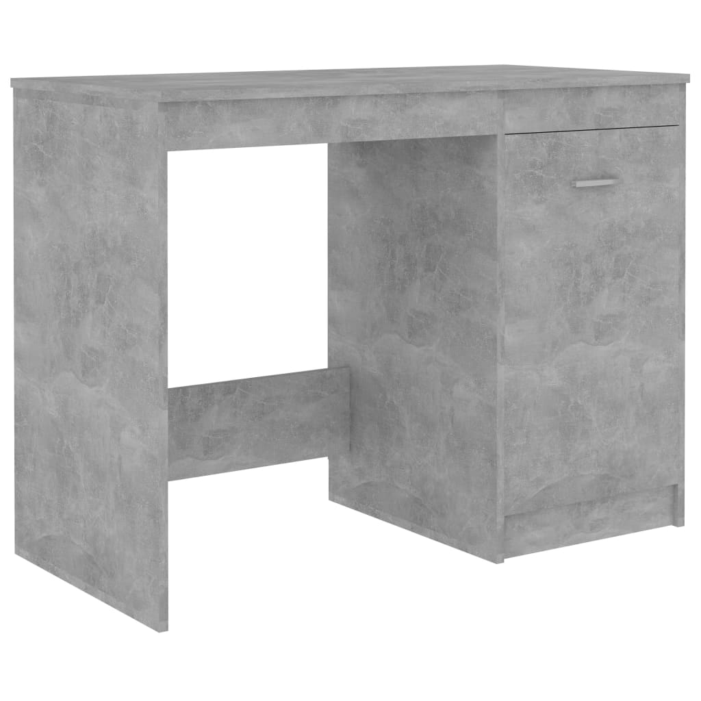 Desk Concrete Grey 100x50x76 cm Engineered Wood