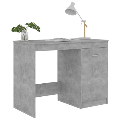 Desk Concrete Grey 100x50x76 cm Engineered Wood